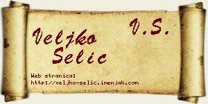 Veljko Selić vizit kartica
